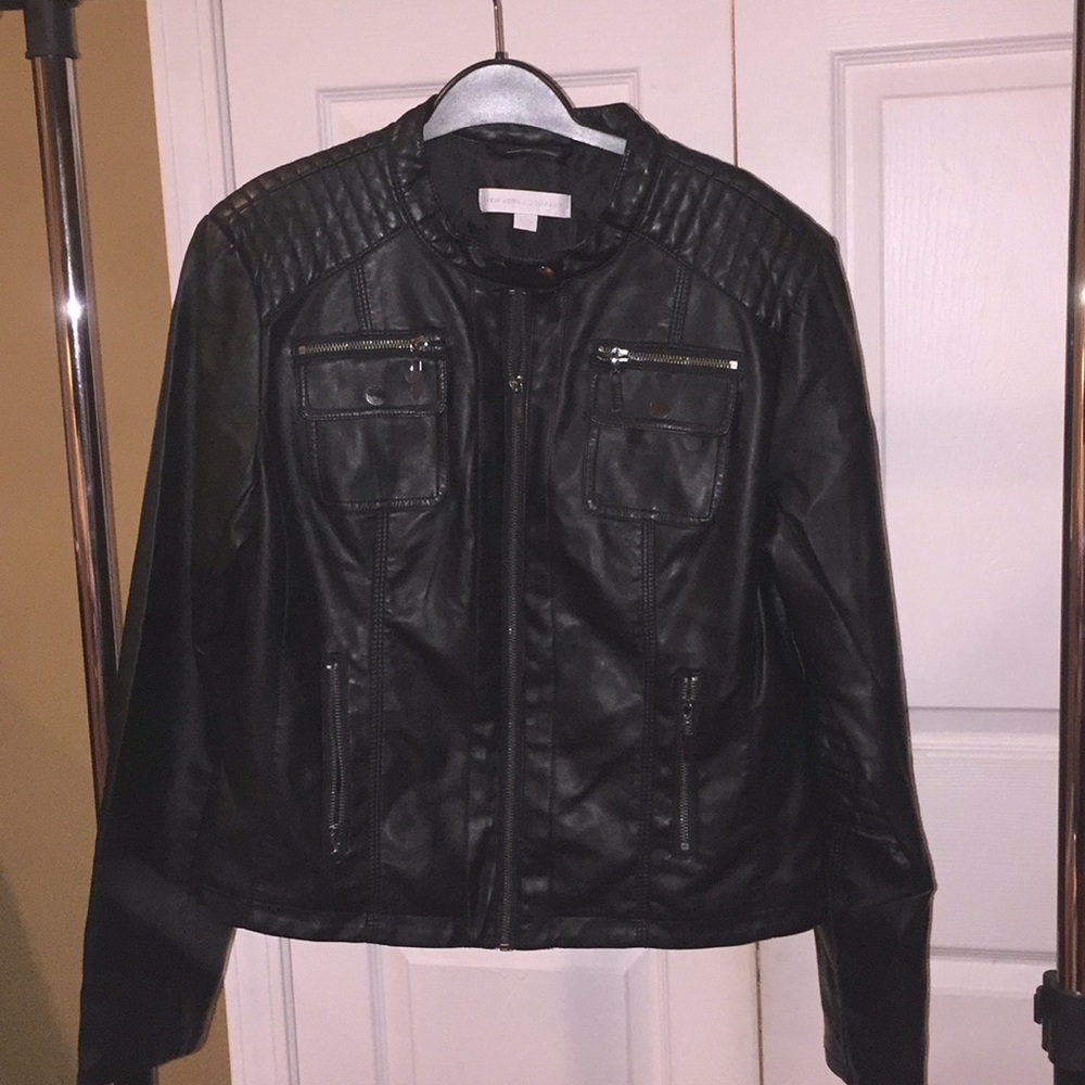 Black leather jacket